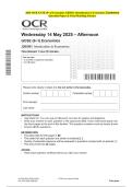 2025 OCR GCSE &lpar;9&ndash;1&rpar; Economics J205&sol;01 Introduction to Economics Combined Question paper with approved marking scheme