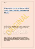 MN DENTAL JURISPRUDENCE EXAM  2026 QUESTIONS AND ANSWERS A&plus;  LATEST 