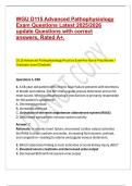 WGU D115 Advanced Pathophysiology OA Exam 2025&sol;2026 &ndash; Complete Exam Questions and Verified Answer