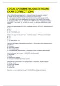 LOCAL ANESTHESIA OSCE&sol; BOARD EXAM CORRECT 100&percnt;