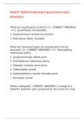 RADT 1030 Final exam questions with answers