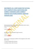 XACTIMATE LVL 1 CERT EXAM TEST ACTUAL  TEST COMPLETE REAL QUESTIONS AND  CORRECT ANSWERS &lpar;100&percnt; CORRECT  VERIFIED SOLUTIONS&rpar; NEWEST UPDATED  VERSION 2026