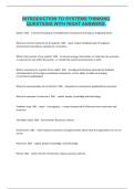 INTRODUCTION TO SYSTEMS THINKING QUESTIONS WITH RIGHT ANSWERS&period;