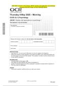 2025 OCR GCSE &lpar;9&ndash;1&rpar; Psychology J203&sol;01 Studies and applications in psychology Examination Paper and Final Marking Scheme