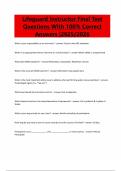 Lifeguard Instructor Final Test Questions With 100&percnt; Correct Answers &vert;2025&sol;2026