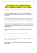 D072 WGU ASSESSMENT STUDY GUIDE QUESTIONS WITH ANSWERS &period;