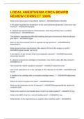 LOCAL ANESTHESIA CDCA BOARD REVIEW CORRECT 100&percnt;