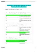 Test Bank with Solutions &ndash; Introductory Mental Health Nursing Womble & Kincheloe &vert; Complete & Exam-Ready &vert; All Chapters Included
