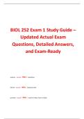 BIOL 252 Exam 1 Study Guide &ndash; Updated Actual Exam Questions&comma; Detailed Answers&comma; and Exam-Ready