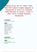 Midterm Exam&colon; NR 571&sol; NR571 &lpar;NEW 2026&sol; 2027 Update&rpar; Complex Diagnosis & Management in Acute Care Practicum Guide&vert; Questions & Answers &vert; Grade A&vert; 100&percnt; Correct &lpar;Verified Solutions&rpar;-Chamberlain