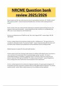 NRCME Question bank review 2025&sol;2026