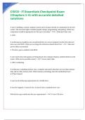 CISCO - IT Essentials Checkpoint Exam &lpar;Chapters 1-4&rpar; with accurate detailed solutions