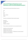 Cisco CCST Networking Exam-Level Questions with accurate detailed answers