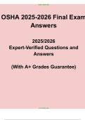 OSHA Final Exam Answers &lpar;2025&sol;2026 Safety Certification Exam Prep&rpar;