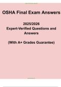 OSHA Final Exam Answers &lpar;Safety Certification Exam Prep 2025&sol;2026&rpar;