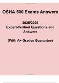 OSHA 500 Exam Answers &lpar;Authorized Trainer Course 2025&sol;2026&rpar;