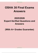 OSHA 30 Final Exam Answers &lpar;Safety Certification Exam Prep 2025&sol;2026&rpar;