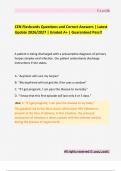 CEN Flashcards Questions and Correct Answers &vert; Latest Update 2026&sol;2027 &vert; Graded A&plus; &vert; Guaranteed Pass&excl;&excl;