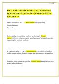 FDOT EARTHWORK LEVEL 1 EXAM ACTUAL EXAM QUESTIONS AND CORRECT ANSWERS &lpar;VERIFIED ANSWERS&rpar; &vert; FDOT EARTHWORK LEVEL 1 EXAM QUESTIONS AND CORRECT ANSWERS & FDOT EARTHWORK LEVEL 1 EXAM 2026&sol;2027 QUESTIONS AND ANSWERS &vert; LATEST UPDATE &vert; GRADED A&plus;&period;