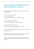 NSC 830 Variables w Pharmacology Exam Questions With Correct Answers