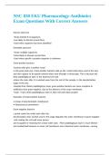 NSC 830 EKU Pharmacology-Antibiotics Exam Questions With Correct Answers&period;
