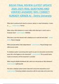BIS245 FINAL REVIEW &lpar;LATEST UPDATE 2026-2027&rpar; REAL QUESTIONS AND VERIFIED ANSWERS 100&percnt; CORRECT ALREADY &lbrace;GRADE A&rcub; - DeVry University