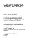 AAO PRACTICE TEST 6TH EDITION OPHTHALMIC MEDICAL ASSISTING &vert; QUESTIONS AND ANSWERS &vert; 2025&sol;2026 UPDATE &vert; WITH COMPLETE SOLUTION