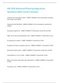 NSC 830 Advanced Pharmacology Exam Questions With Correct Answers