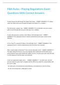 FIBA Rules - Playing Regulations Exam Questions With Correct Answers