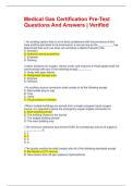 Medical Gas Certification Pre-Test Questions And Answers &vert; Verified