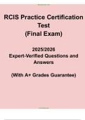 RCIS Practice Certification Test &lpar;Exam Prep 2025&sol;2026&rpar;