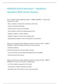 NUR3503 End of Sem Exam &ndash; Paediatrics Questions With Correct Answers