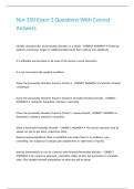 Nur 350 Exam 3 Questions With Correct Answers
