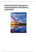 Management&colon; A Practical Introduction&comma; 10th Edition by Angelo Kinicki &ndash; Complete Solution Manual