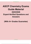 ASCP Chemistry Exams Guide Material &lpar;Certification Prep 2025&sol;2026&rpar;