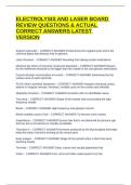 ELECTROLYSIS AND LASER BOARD REVIEW QUESTIONS & ACTUAL CORRECT ANSWERS LATEST VERSION