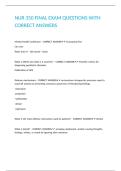 NUR 350 FINAL EXAM QUESTIONS WITH CORRECT ANSWERS 