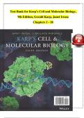 Test Bank for Karp&rsquo;s Cell and Molecular Biology&comma;  9th Edition&comma; Gerald Karp&comma; Janet Iwasa Chapters 1 - 18