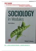 Test Bank For Sociology in Modules 6th Edition by Richard T&period; Schaefer&comma; All Chapters&comma; Latest Updated Edition&comma; Complete Guide A&plus; 