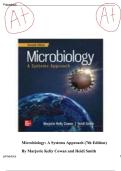 Test Bank with Solutions for Microbiology&colon; A Systems Approach Marjorie Kelly Cowan&comma; 2023 &vert; Complete & Exam-Ready &vert; Latest Edition