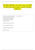 NCSBN QBANK with All Correct & 100&percnt; Verified Answers &vert;Latest Version &vert;Already Graded A&plus; 