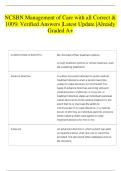 NCSBN Management of Care with all Correct & 100&percnt; Verified Answers &vert;Latest Update &vert;Already Graded A&plus; 