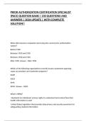 PRIOR AUTHORIZATION CERTIFICATION SPECIALIST &lpar;PACS&rpar; QUESTION BANK &vert; 230 QUESTIONS AND ANSWERS &vert; 2026 UPDATE &vert; WITH COMPLETE SOLUTION&excl;&excl;