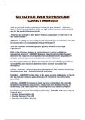 MIS 564 FINAL EXAM QUESTIONS AND CORRECT ANSWERS&excl;&excl;