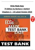 Title&colon; ECGs Made Easy &ndash; 6th Edition by Barbara Aehlert &vert; Test Bank Practice Questions