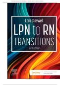 TEST BANK FOR LPN to RN Transitions 6th Edition by Lora Claywell ISBN&colon;978-0443105241 COMPLETE GUIDE ALLCHAPTERS COVERED WITH RATIONALES 100&percnt; VERIFIED A&plus; GRADE ASSURED&excl;&excl;&excl;&excl;&excl;NEW LATEST UPDATE&excl;&excl;&excl;&excl;&excl;