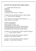 Psych 387 Unit 1 Questions With Complete Solutions