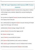 BSC 101 Exam 3 &vert; Questions & Verified Answers &vert; 2026&sol;2027 Latest Version