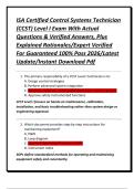 ISA Certified Control Systems Technician &lpar;CCST&rpar; Level I Exam With Actual Questions & Verified Answers&comma; Plus Explained Rationales&sol;Expert Verified For Guaranteed 100&percnt; Pass 2026&sol;Latest Update&sol;Instant Download Pdf