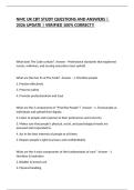 NMC UK CBT STUDY QUESTIONS AND ANSWERS &vert; 2026 UPDATE &vert; VERIFIED 100&percnt; CORRECT&excl;&excl;
